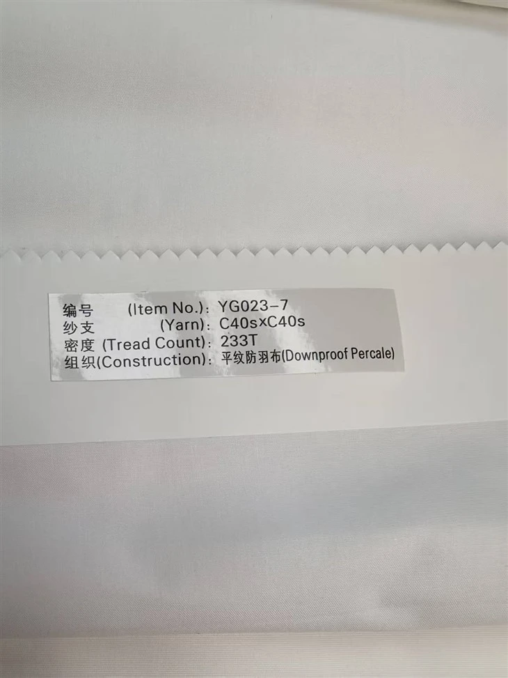 Tecido impermeável 100% algodão 233TC