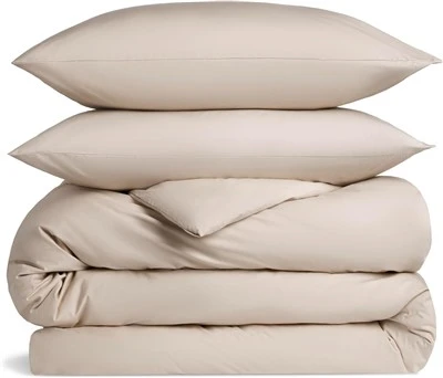Luxo 100% algodão Sateen Solid Duvet Capa Conjunto
